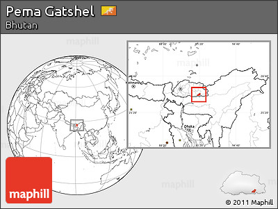 Blank Location Map of Pema Gatshel