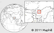 Blank Location Map of Pema Gatshel