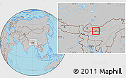 Gray Location Map of Pema Gatshel, within the entire country