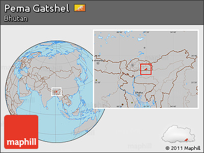 Gray Location Map of Pema Gatshel