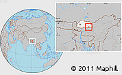 Gray Location Map of Pema Gatshel, highlighted country