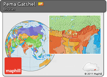 Political Location Map of Pema Gatshel