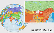 Political Location Map of Pema Gatshel, highlighted country, within the entire country