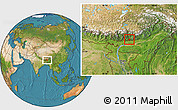 Satellite Location Map of Pema Gatshel