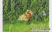 Physical Map of Pema Gatshel, satellite outside