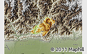 Physical Map of Pema Gatshel, semi-desaturated
