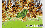 Satellite Map of Pema Gatshel, physical outside
