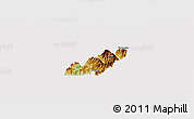 Physical Panoramic Map of Pema Gatshel, cropped outside