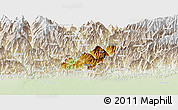 Physical Panoramic Map of Pema Gatshel, lighten
