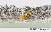 Physical Panoramic Map of Pema Gatshel, lighten, semi-desaturated