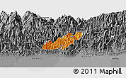 Political Panoramic Map of Pema Gatshel, desaturated