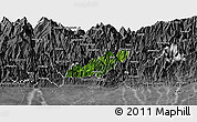 Satellite Panoramic Map of Pema Gatshel, desaturated