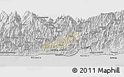 Shaded Relief Panoramic Map of Pema Gatshel, desaturated