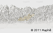 Shaded Relief Panoramic Map of Pema Gatshel, lighten, semi-desaturated