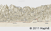 Shaded Relief Panoramic Map of Pema Gatshel