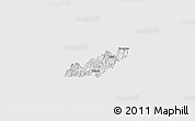 Silver Style Panoramic Map of Pema Gatshel, single color outside