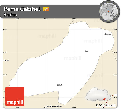 Classic Style Simple Map of Pema Gatshel