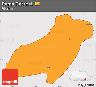 Political Simple Map of Pema Gatshel, cropped outside