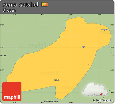 Savanna Style Simple Map of Pema Gatshel