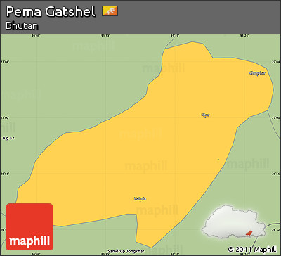 Savanna Style Simple Map of Pema Gatshel