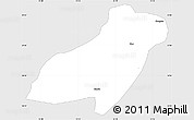 Silver Style Simple Map of Pema Gatshel, single color outside