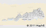 Classic Style 3D Map of Samdrup Jongkhar, single color outside
