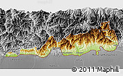Physical 3D Map of Samdrup Jongkhar, desaturated