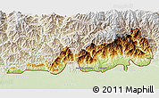 Physical 3D Map of Samdrup Jongkhar, lighten