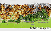 Satellite 3D Map of Samdrup Jongkhar, physical outside