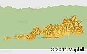 Savanna Style 3D Map of Samdrup Jongkhar, single color outside