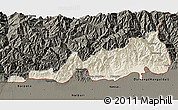 Shaded Relief 3D Map of Samdrup Jongkhar, darken