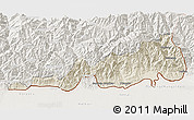 Shaded Relief 3D Map of Samdrup Jongkhar, lighten