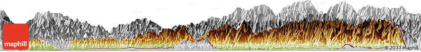 Physical Horizon Map of Samdrup Jongkhar, lighten, desaturated