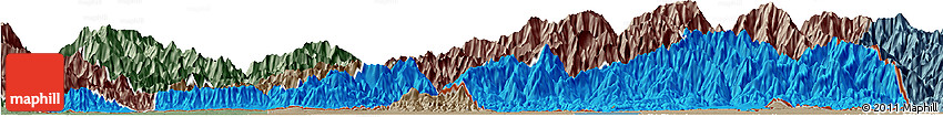 Political Horizon Map of Samdrup Jongkhar, semi-desaturated