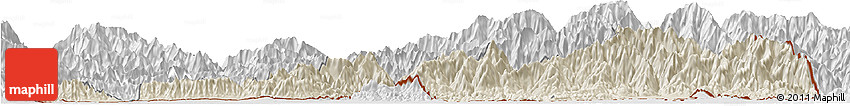 Shaded Relief Horizon Map of Samdrup Jongkhar, lighten, desaturated Shaded Relief Horizon Map of Samdrup Jongkhar, lighten, desaturated