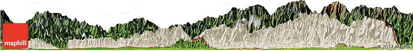 Shaded Relief Horizon Map of Samdrup Jongkhar, satellite outside
