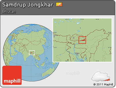 Savanna Style Location Map of Samdrup Jongkhar