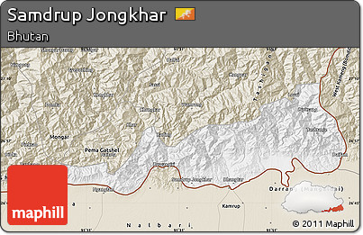 Classic Style Map of Samdrup Jongkhar