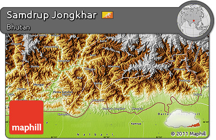 Physical Map of Samdrup Jongkhar