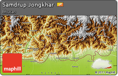 Physical Map of Samdrup Jongkhar