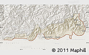 Shaded Relief Map of Samdrup Jongkhar, lighten