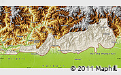 Shaded Relief Map of Samdrup Jongkhar, physical outside