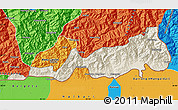 Shaded Relief Map of Samdrup Jongkhar, political outside