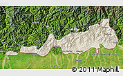 Shaded Relief Map of Samdrup Jongkhar, satellite outside