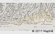 Shaded Relief Map of Samdrup Jongkhar, semi-desaturated