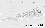 Silver Style Map of Samdrup Jongkhar, single color outside