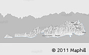 Gray Panoramic Map of Samdrup Jongkhar, single color outside