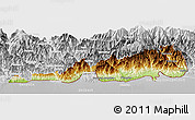 Physical Panoramic Map of Samdrup Jongkhar, lighten, desaturated