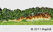 Physical Panoramic Map of Samdrup Jongkhar, satellite outside