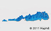 Political Panoramic Map of Samdrup Jongkhar, cropped outside